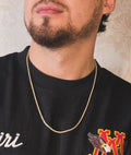 rope chain in 18K gold worn on neck, male model | Gado Jewellers Mississauga Fine Jewellery 