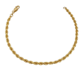 2.5mm Rope Chain Bracelet 18K