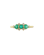 Emerald Trio Ring