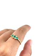 Emerald Trio Ring