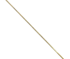 Close-up of Venetian box chain clasp and link detail in 18K gold | Gado Jewellers Mississauga Fine Jewellery 
